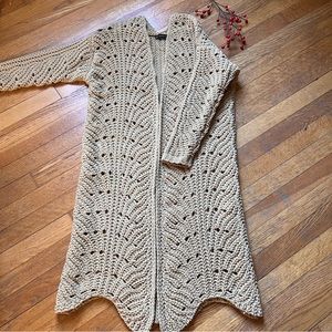 MOON & MADISON Mustard Yellow Open Front Super Soft Duster